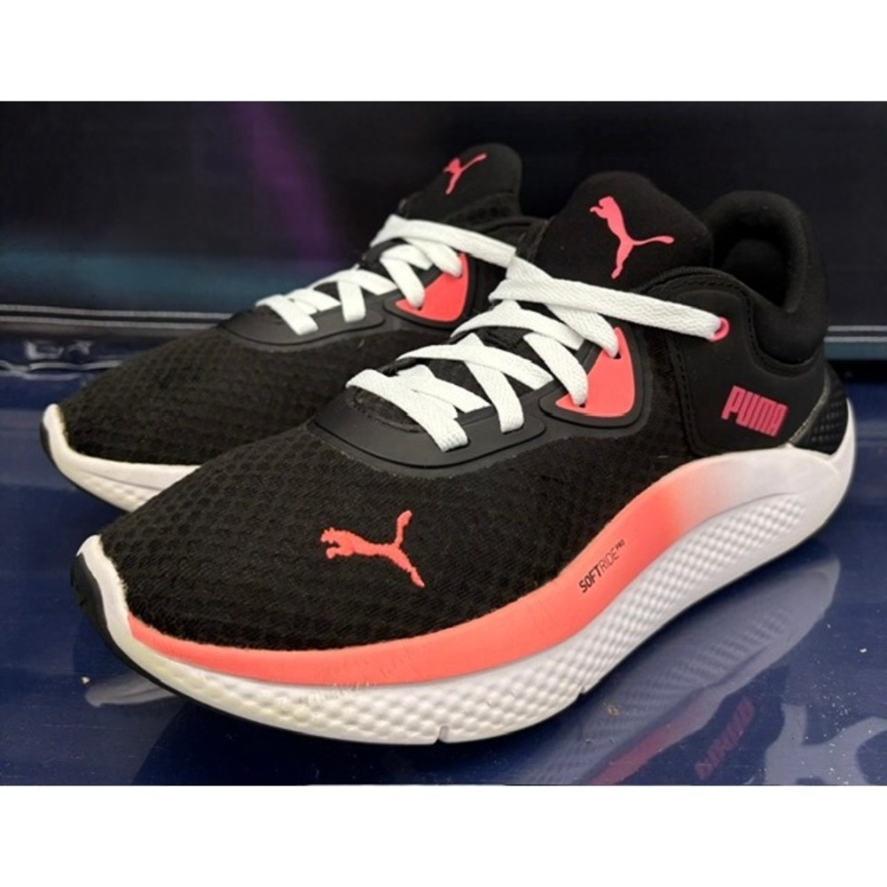 Puma Softride Black Pink White (2022) 377045-02 Womens sneakers size 10